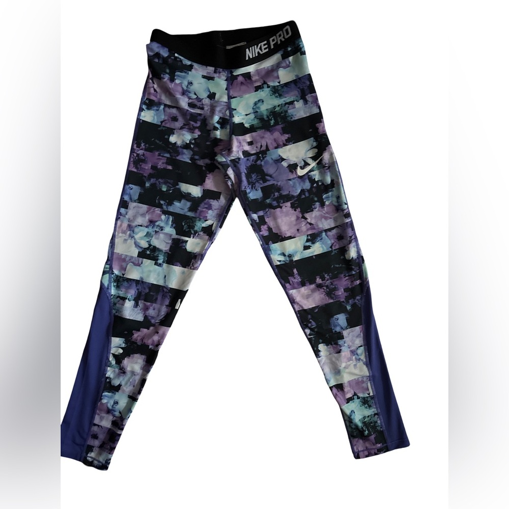 Nike Pro Dri Fit Multicolor Floral Leggings - size XL